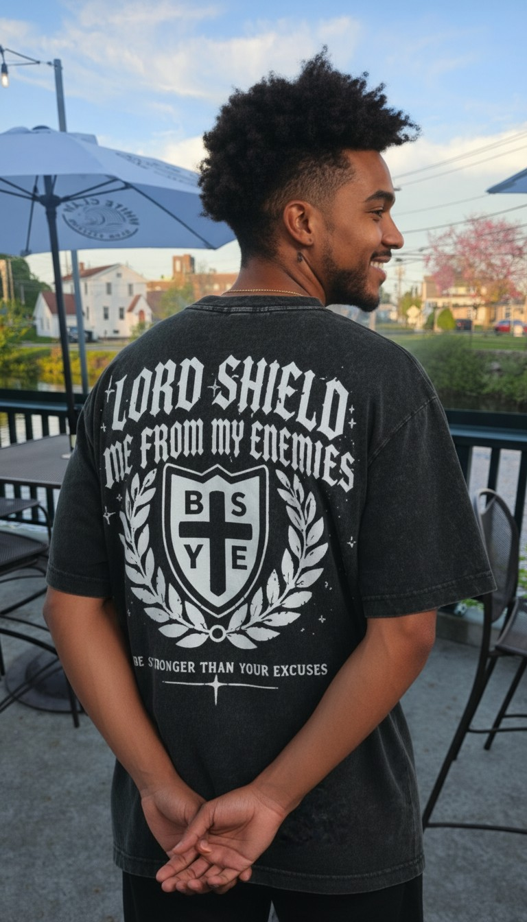 SHIELD OF FAITH SHIRT ( DRIVEN BY PASSION, POWERED BY GOD) - Image 3